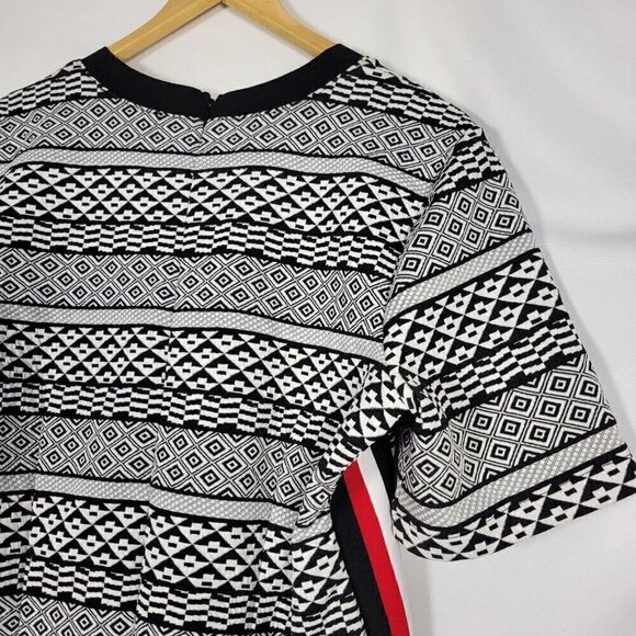 ELOQUII Women's Patterned Sweater/Quilted Stretchy Dress With Stripe Sides Sz 14 - Picture 8 of 13